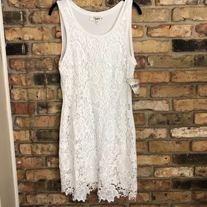 Derek Heart White Lace Dress